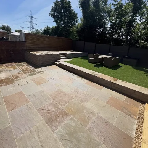 Driveway and patio installation by Platinum Driveways in Salford, Walkden and Greater Manchester